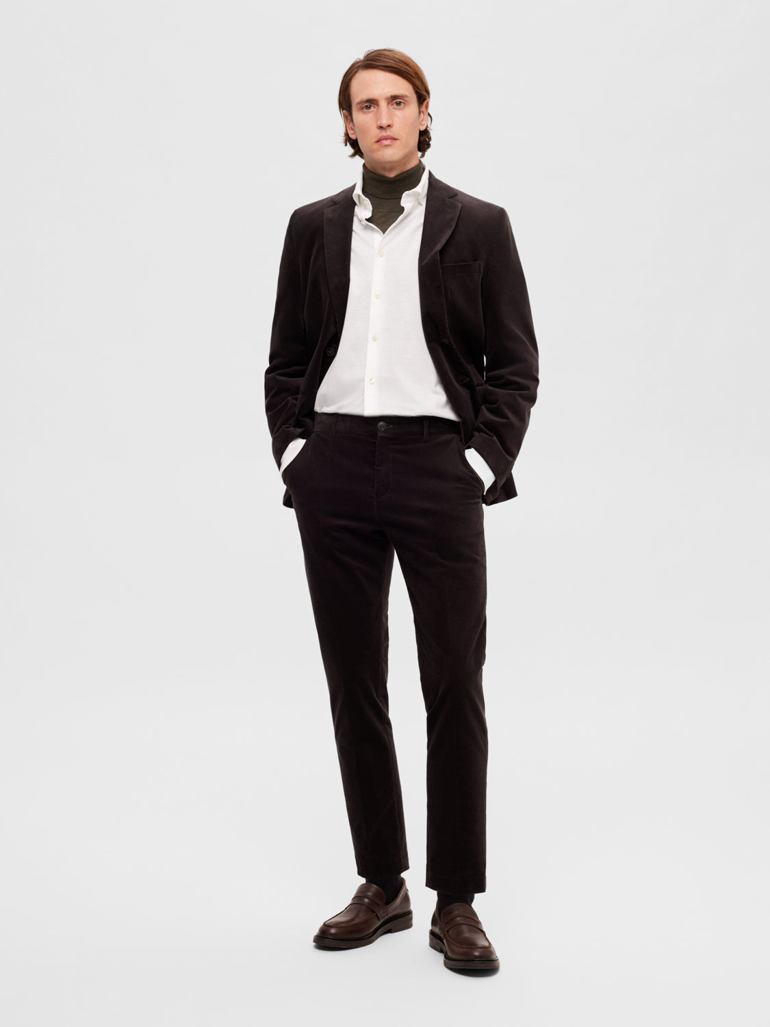 Slim Bond Pique Skjorte - Hvit/ Bright White